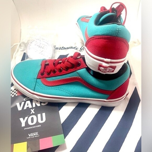 Vans Old School Custom Shoes New Size 8 Women with Extra Laces - Picture 10 of 12